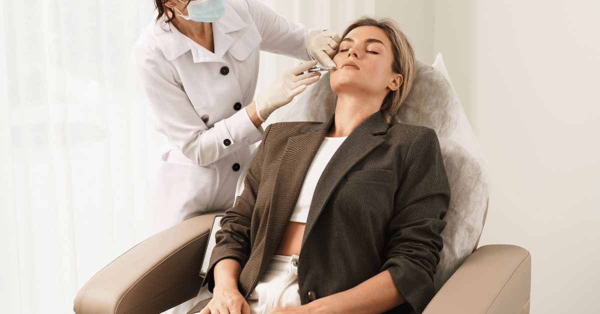 Doctor and Client during dermal Filler Injections
